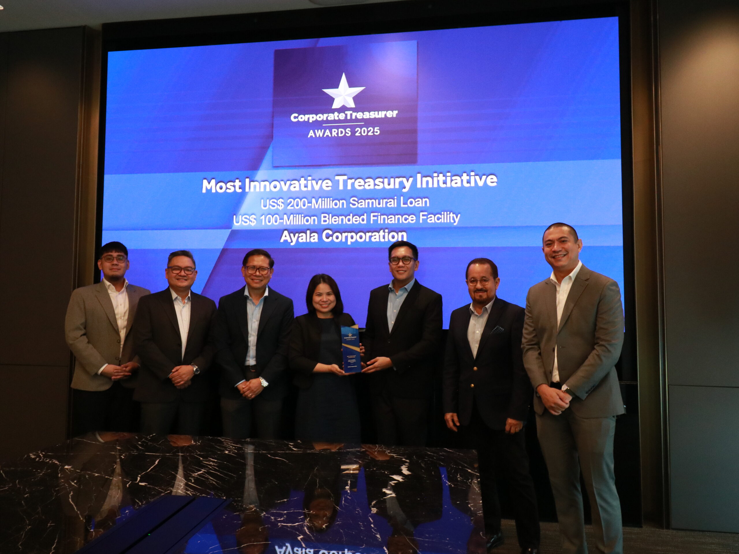 Ayala Corporation wins award for financial innovation at 2025 CorporateTreasurer Awards